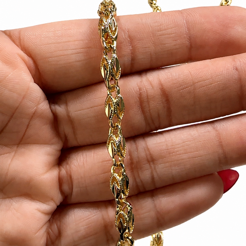 14K Oro Laminado 6mm Gold Chain Necklace – 24” & 28” | Men’s & Unisex