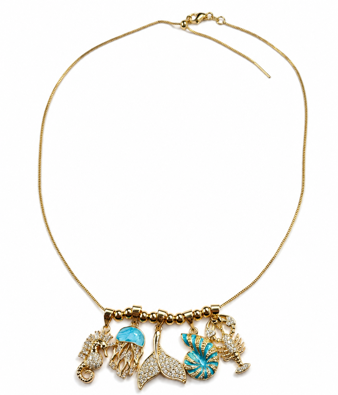 Mar Azul Ocean Charm Necklace