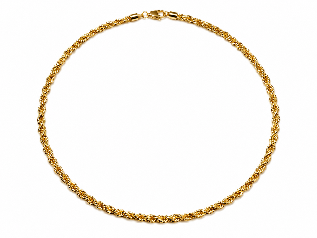 Valencia 2.8mm Oro Laminado Gold Filled Rope Chain Necklace | 20 Inch