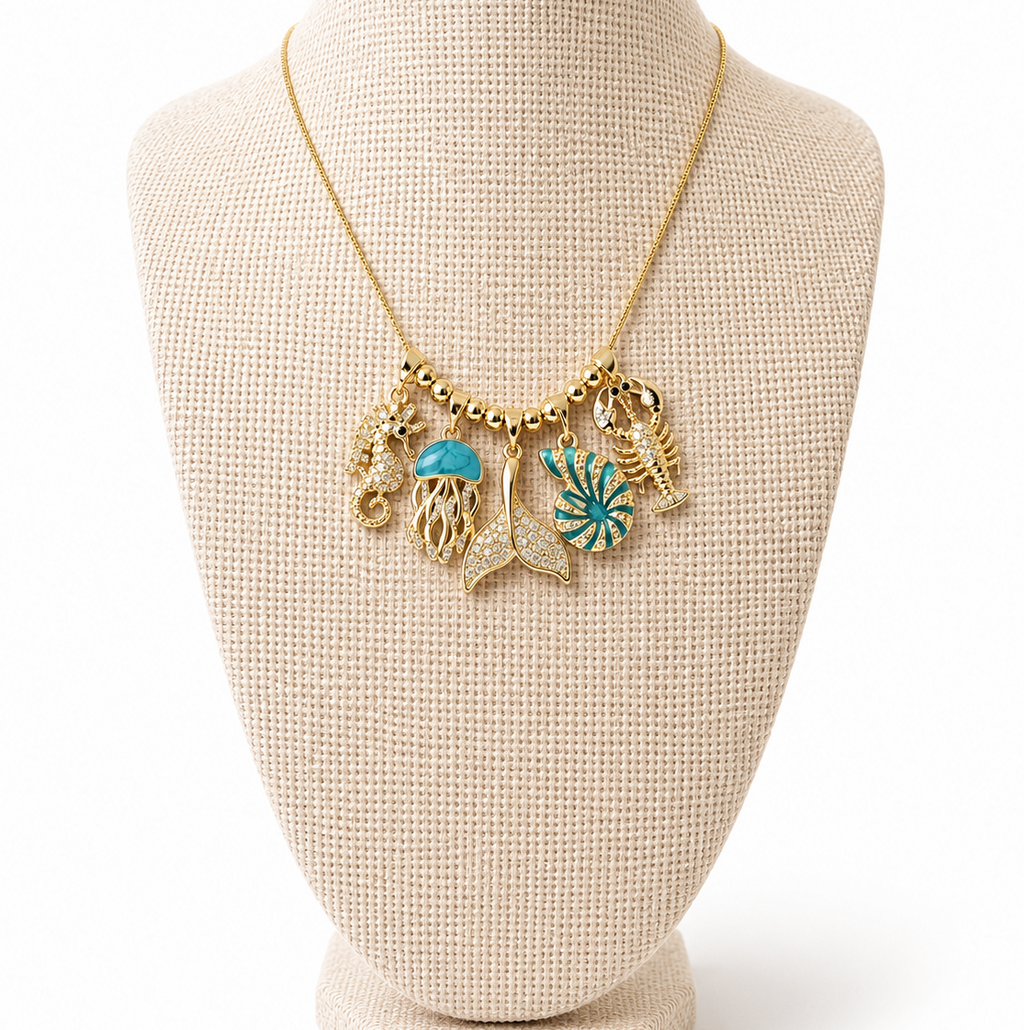 Mar Azul Ocean Charm Necklace