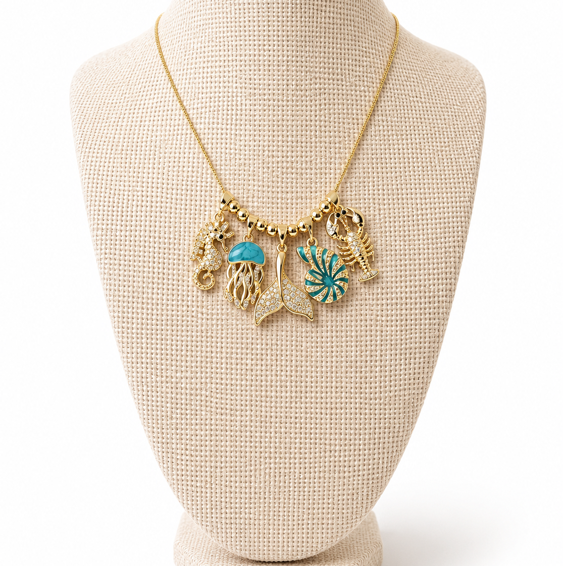 Mar Azul Ocean Charm Necklace