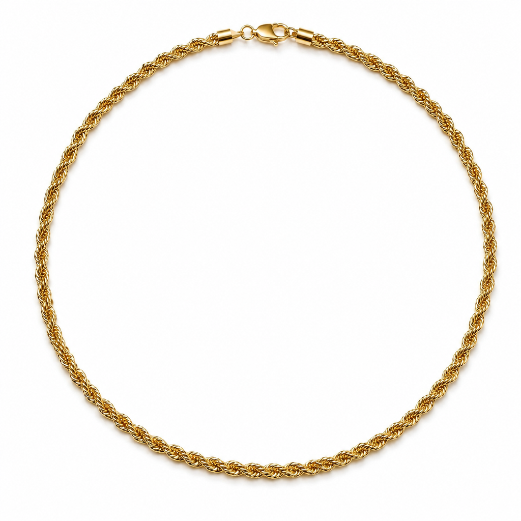 Valencia 2.8mm Oro Laminado Gold Filled Rope Chain Necklace | 20 Inch