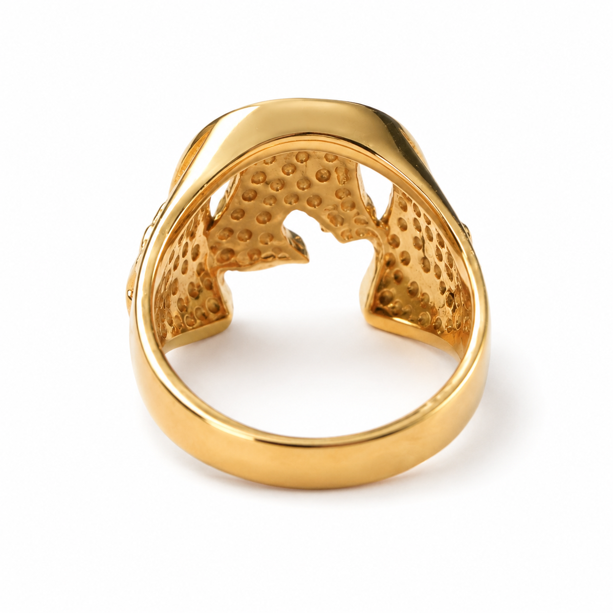 Sterling Horseshoe Signet Ring | Gold Stainless Steel Ring