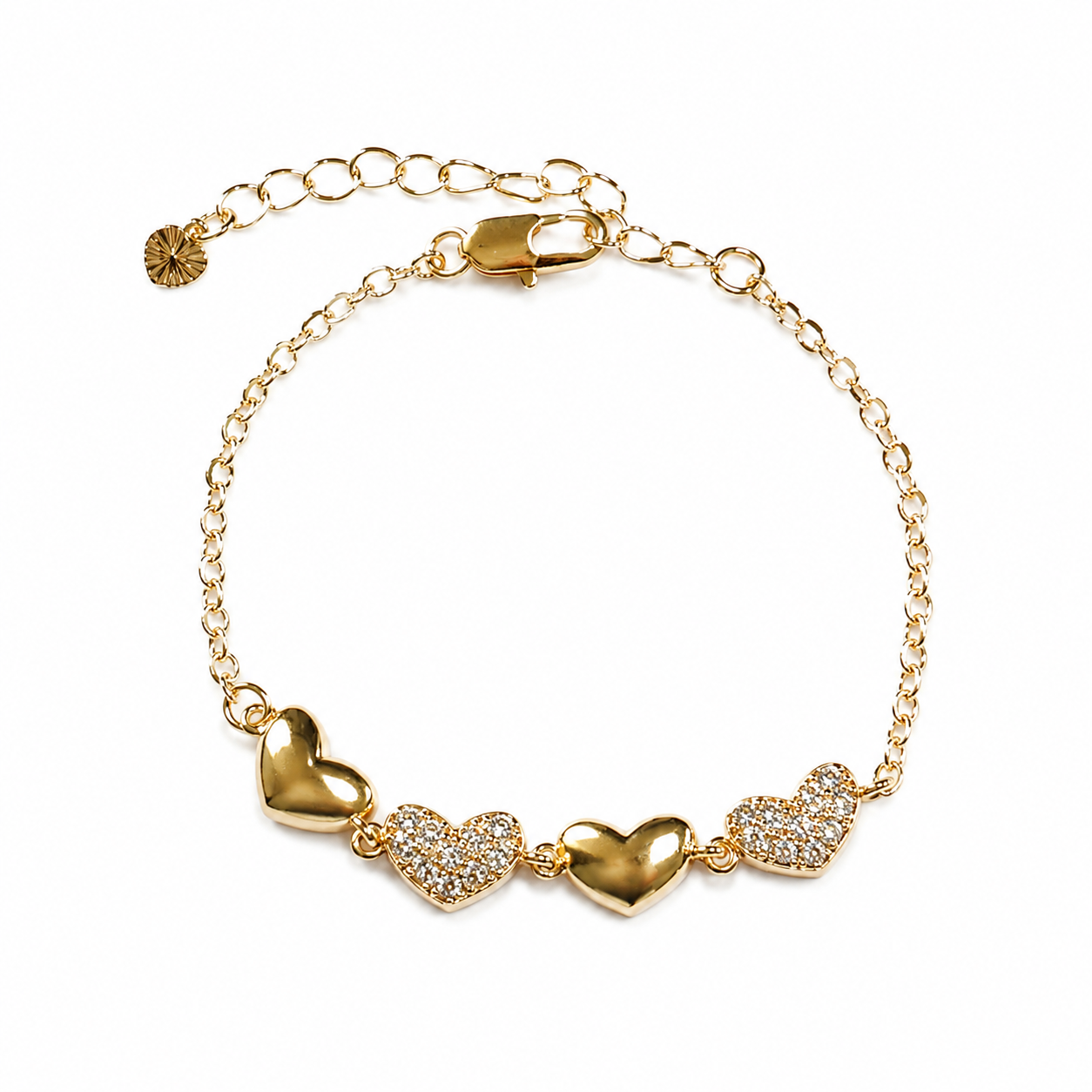 Amour Heart Bracelet | Elegant Gold Heart Bracelet