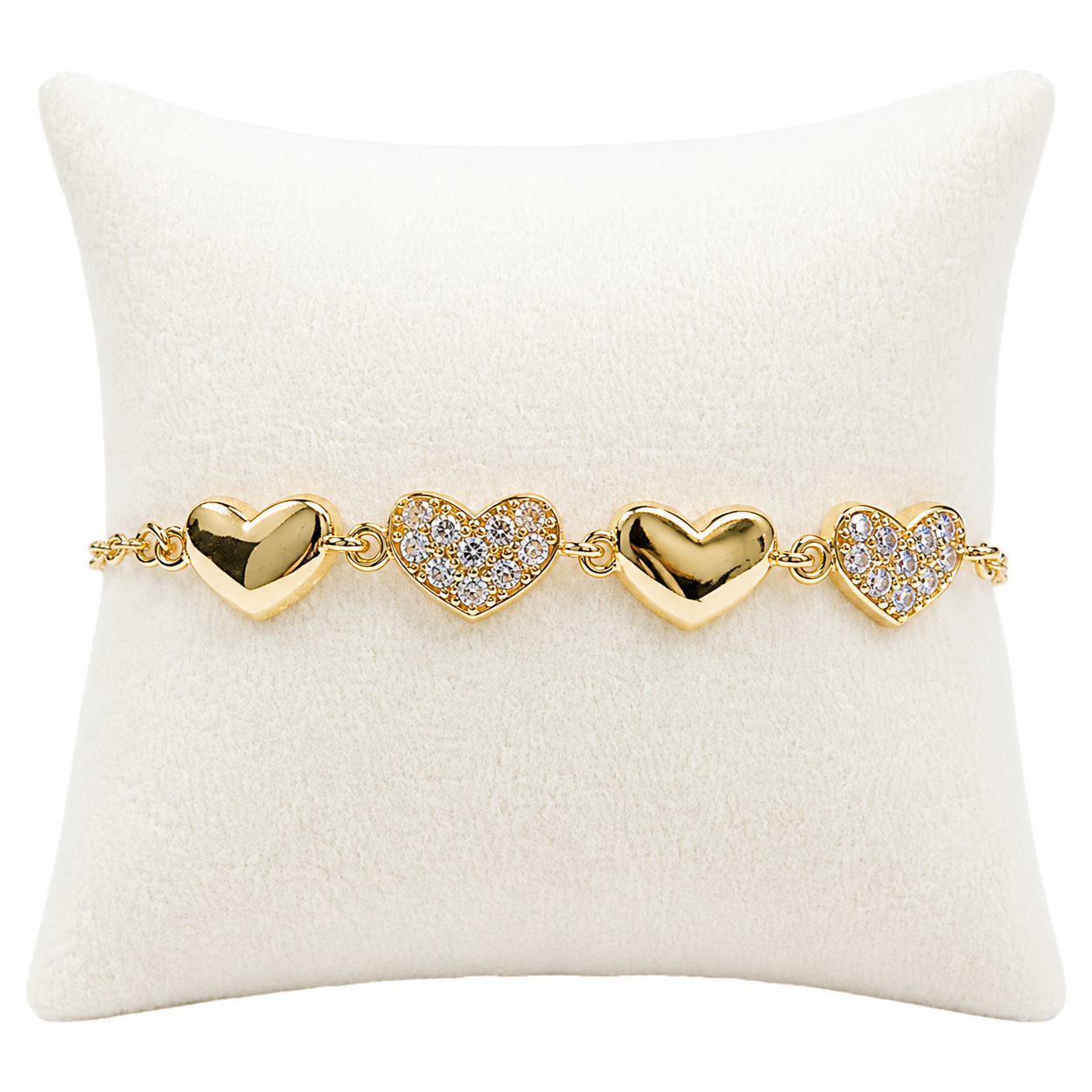 Amour Heart Bracelet | Elegant Gold Heart Bracelet