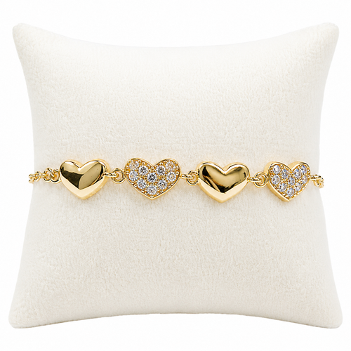 Amour Heart Bracelet | Elegant Gold Heart Bracelet