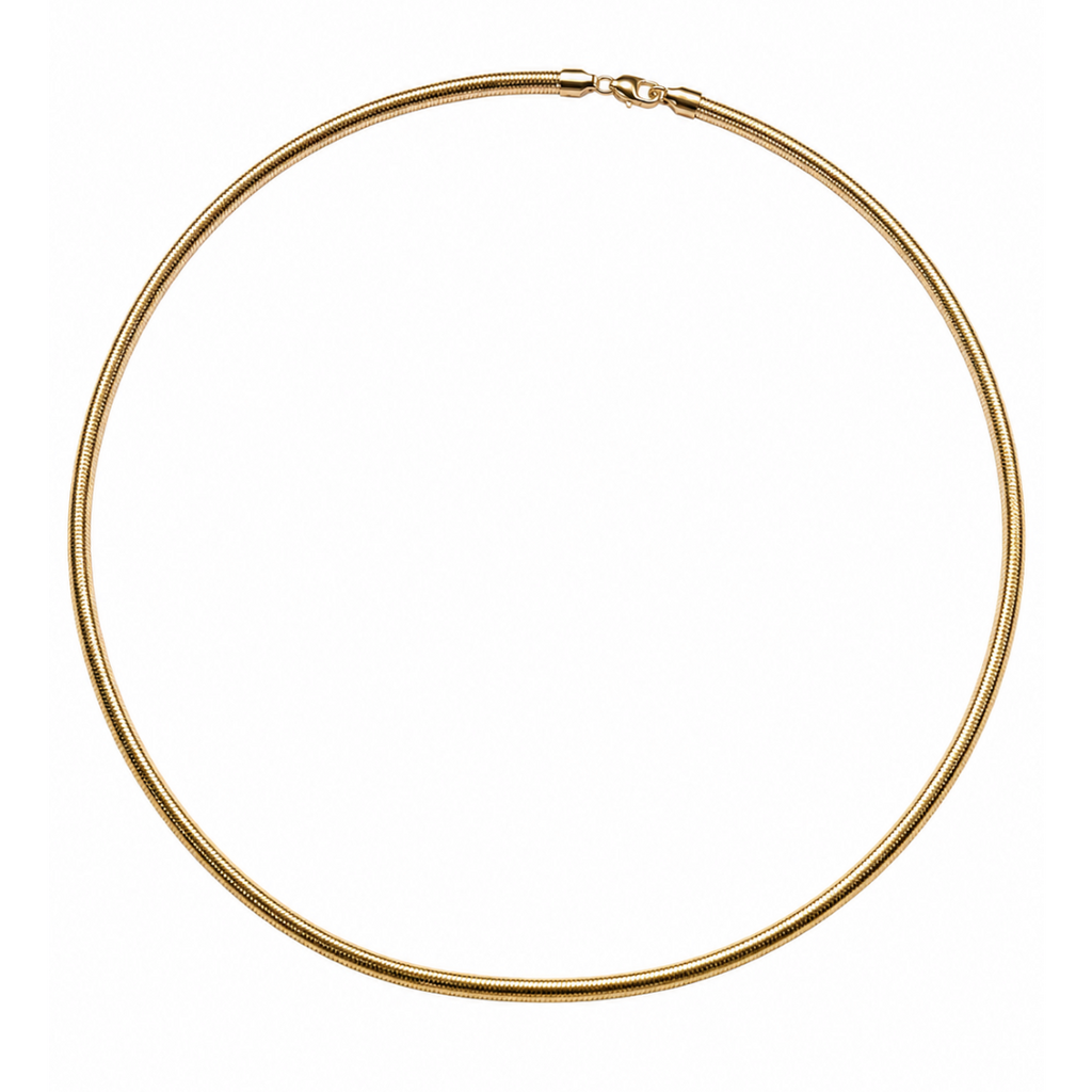 Milan 4mm Oro Laminado Gold Filled Herringbone Chain Necklace | 22 Inch