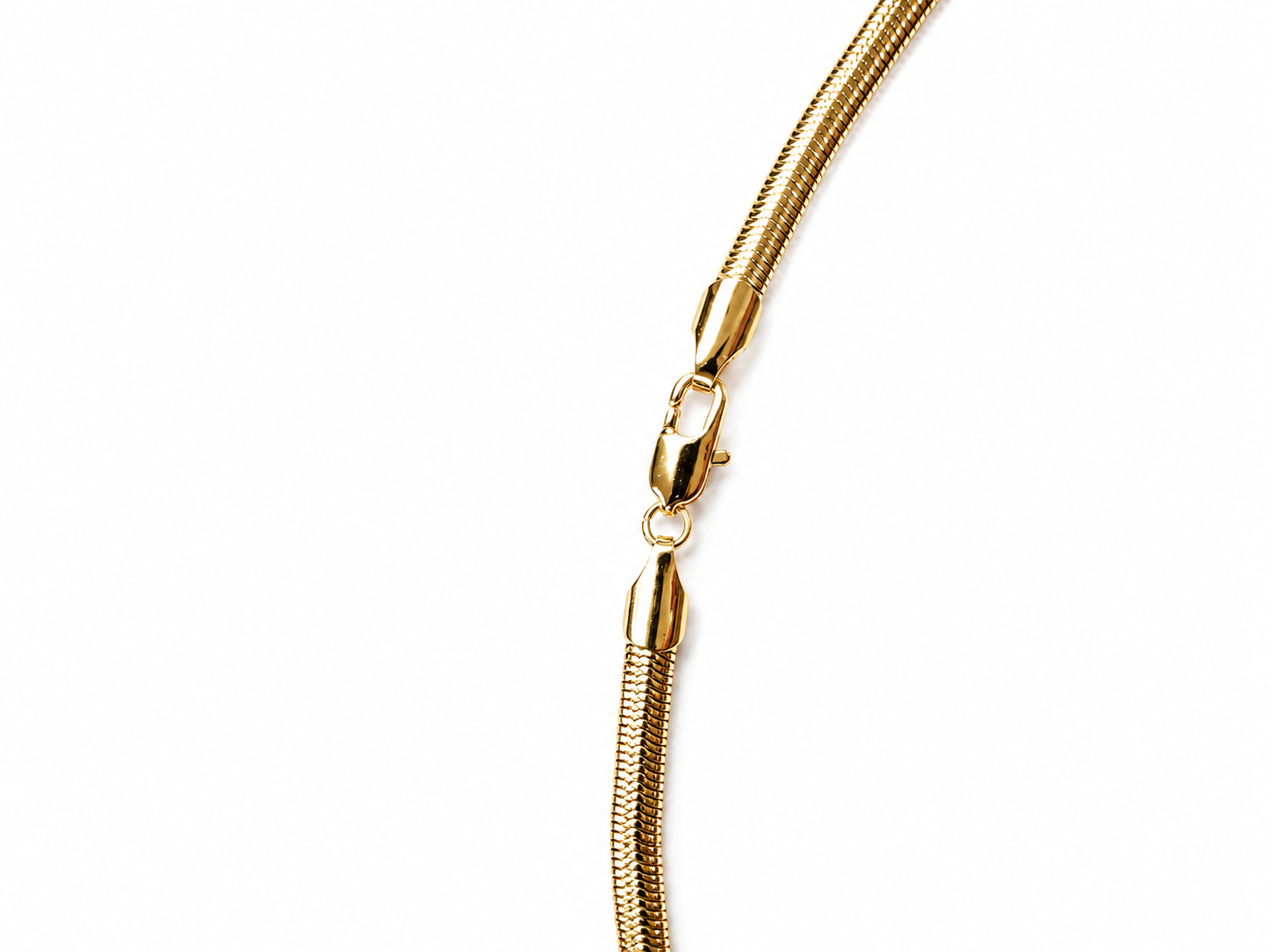 Milan 4mm Oro Laminado Gold Filled Herringbone Chain Necklace | 22 Inch