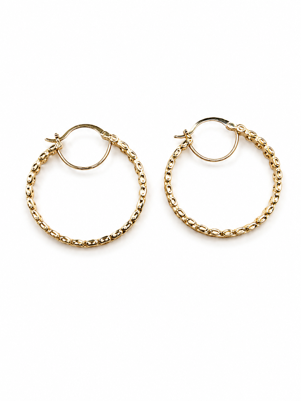 Monaco Link Hoop Earrings