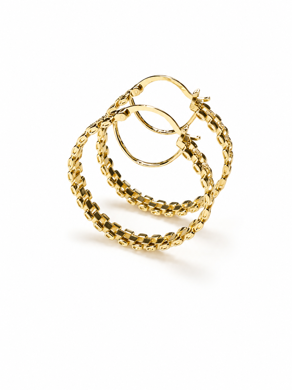 Monaco Link Hoop Earrings