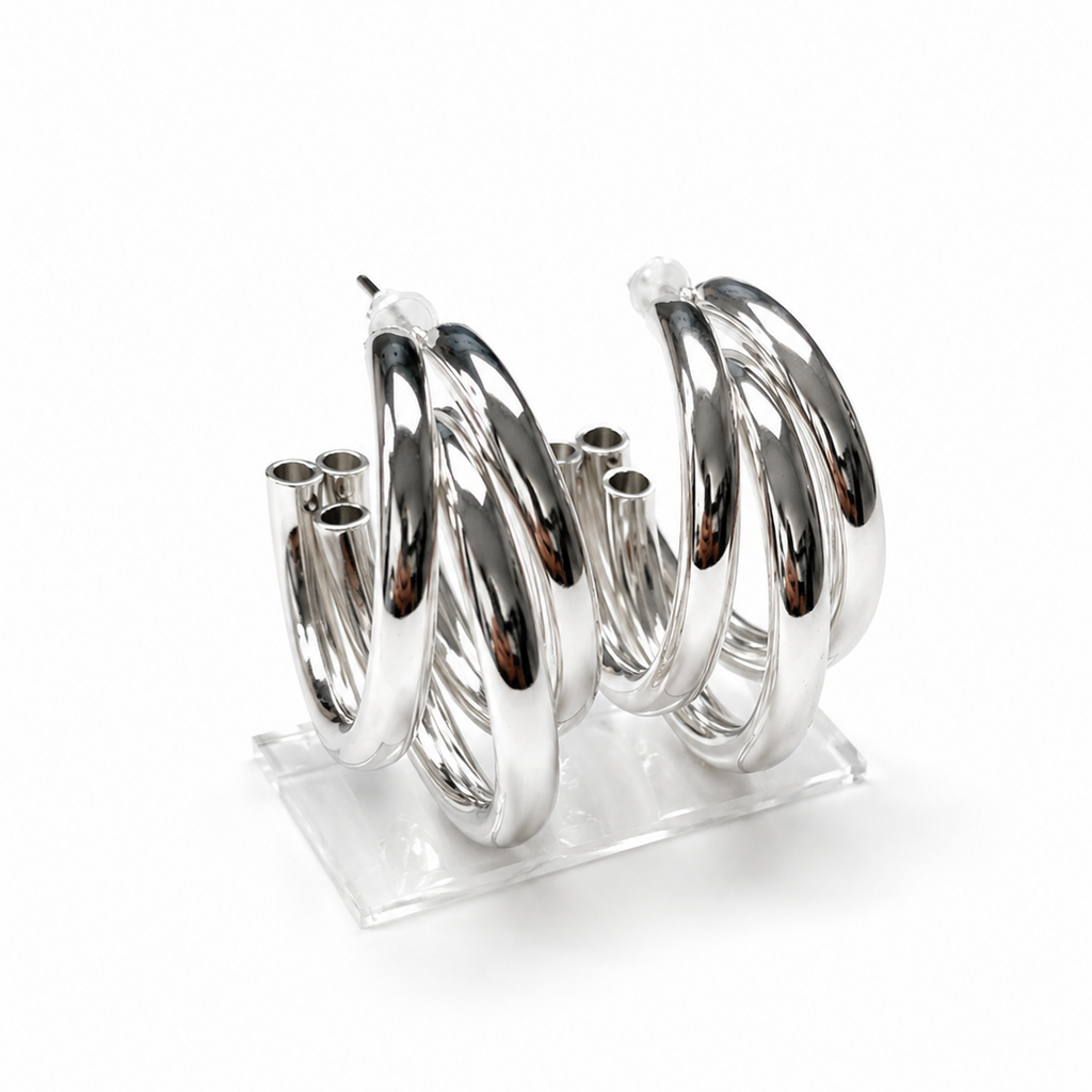 Santorini Triple Hoop Earrings