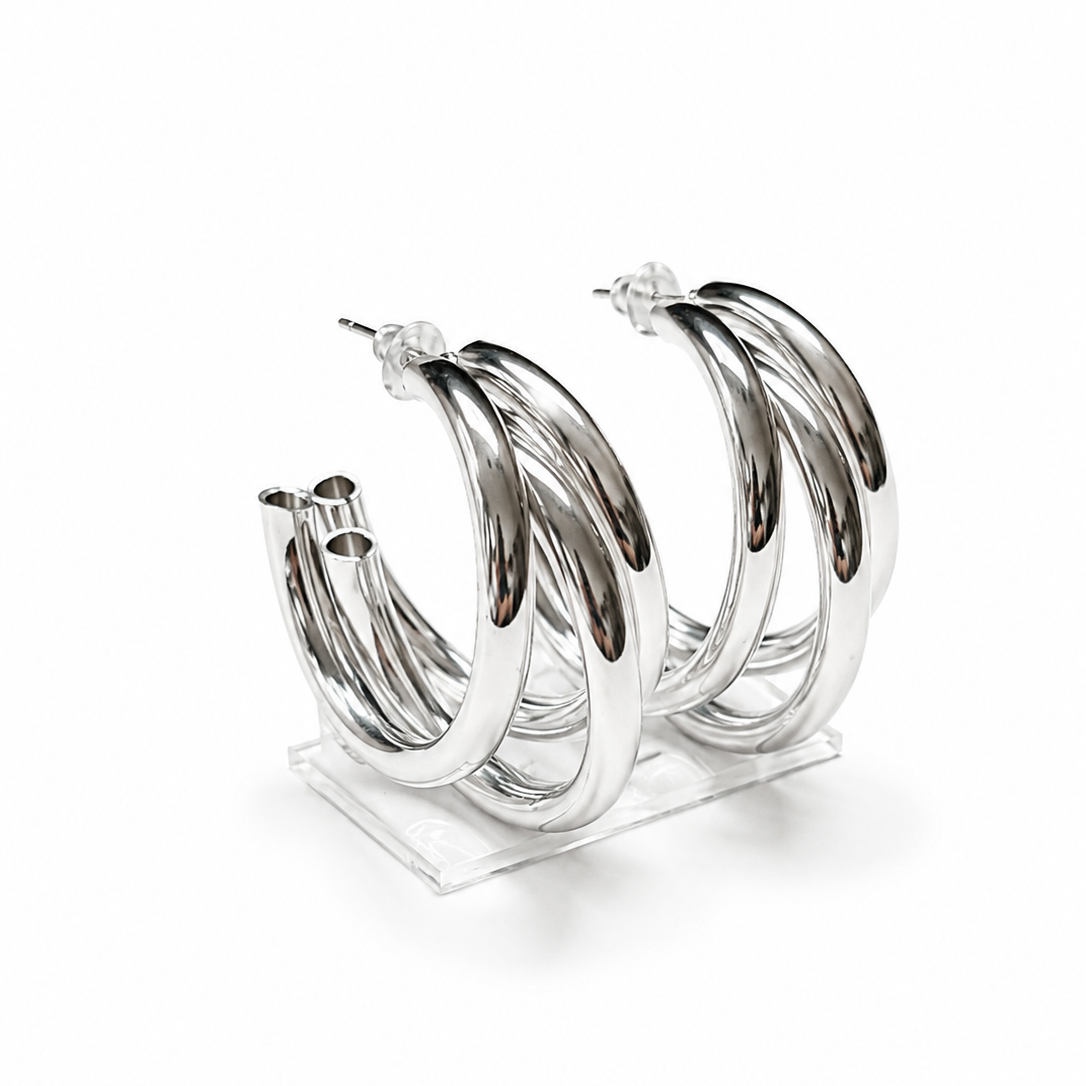 Santorini Triple Hoop Earrings