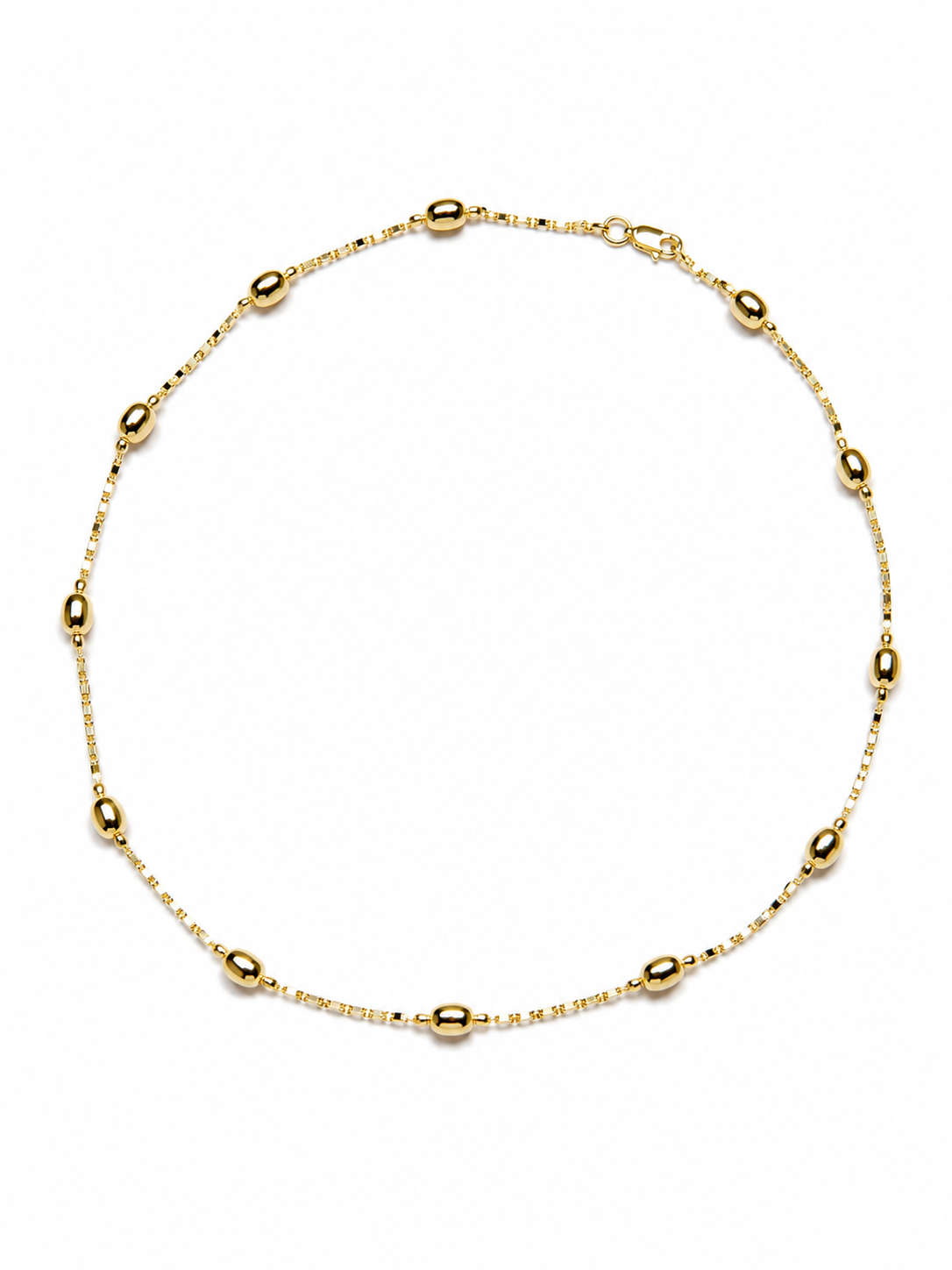 Soleil Dainty Beaded Chain Necklace