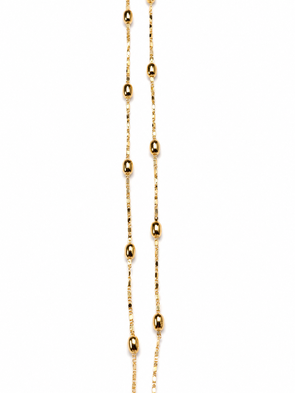 Soleil Dainty Beaded Chain Necklace