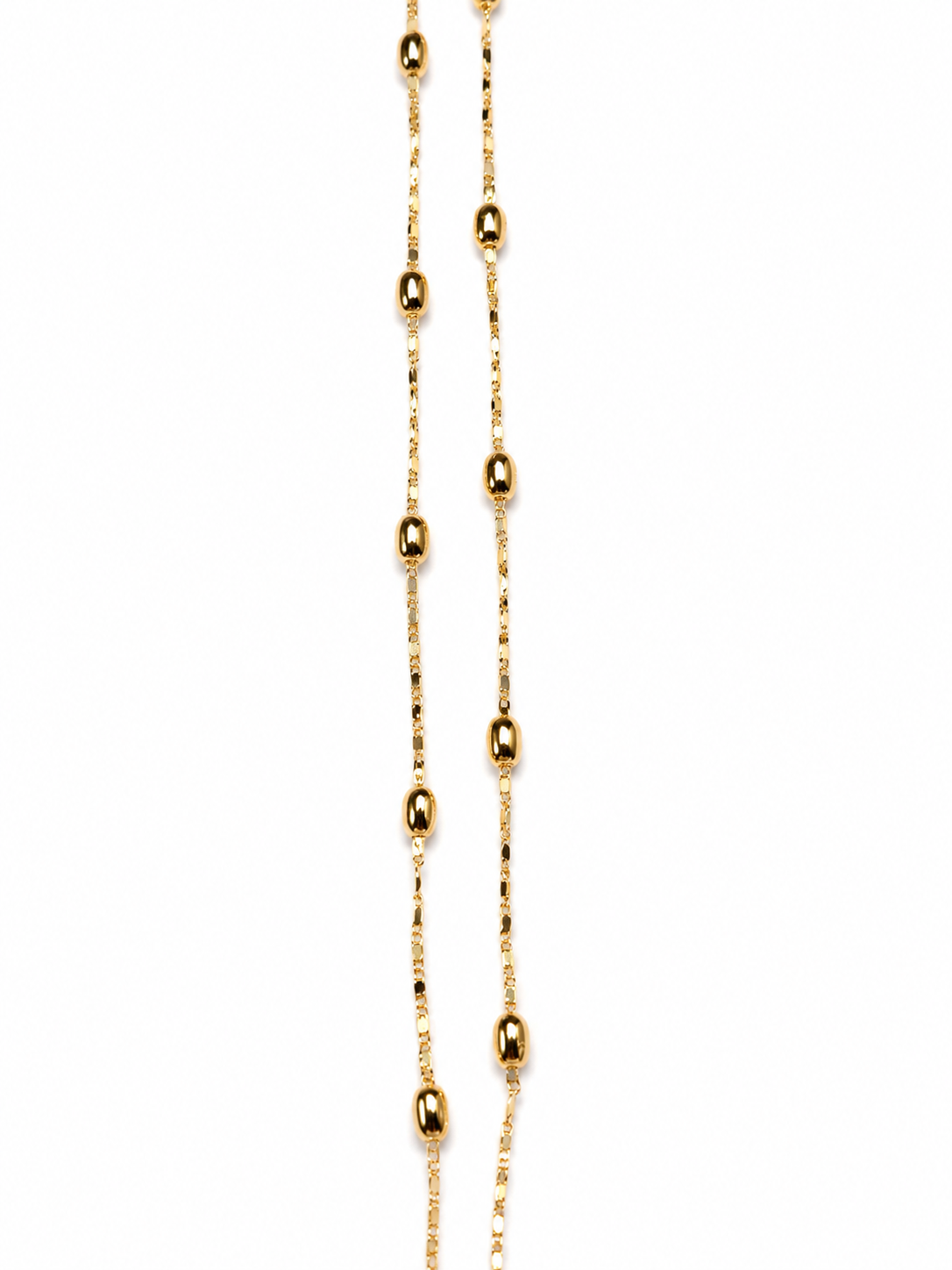 Soleil Dainty Beaded Chain Necklace