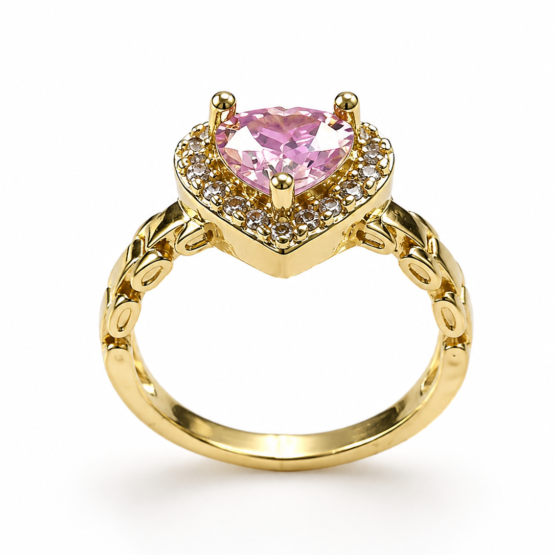 Bella Pink Heart Ring