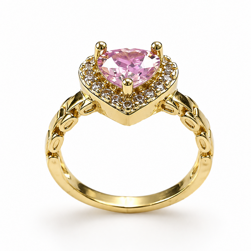 Bella Pink Heart Ring