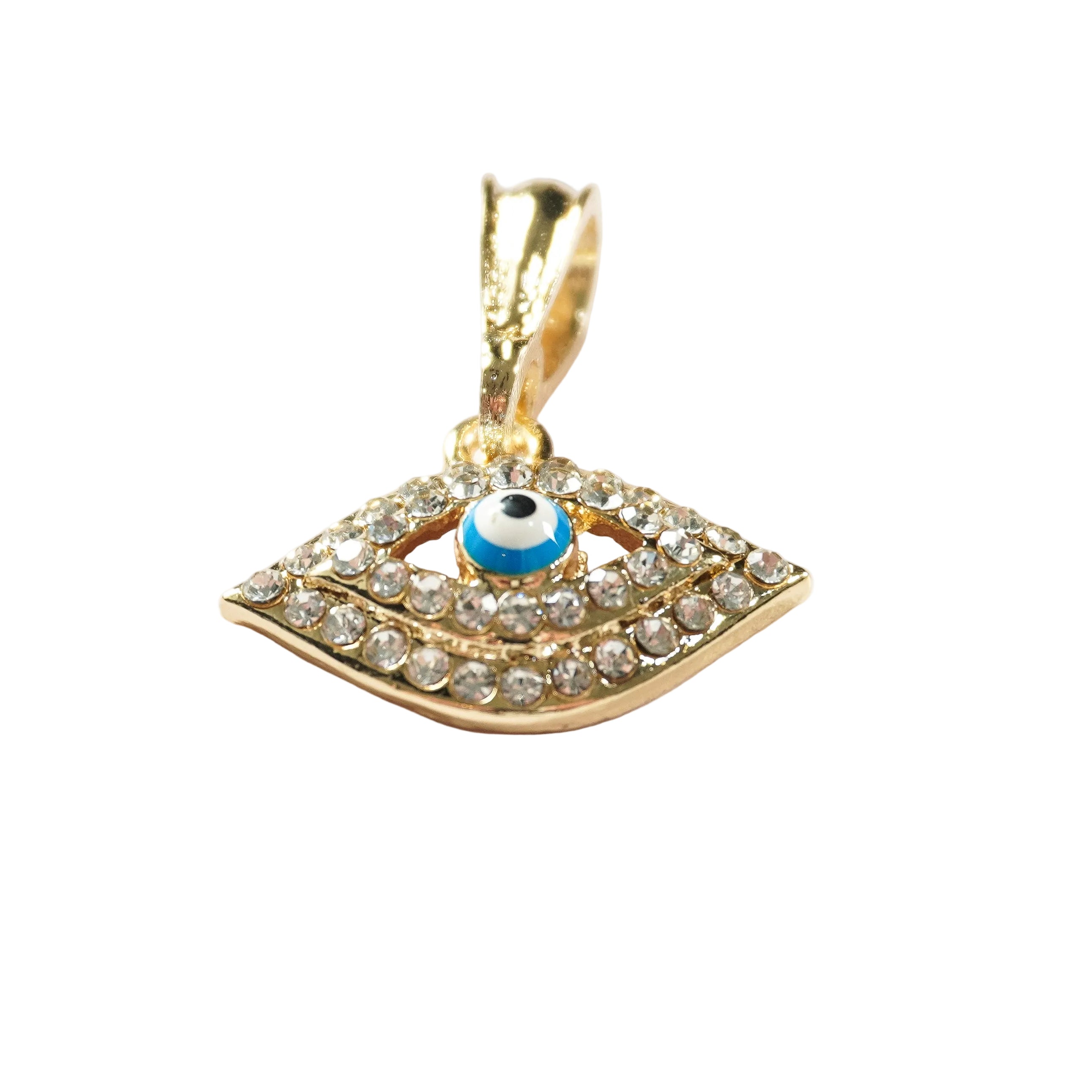Pavé Evil Eye Pendant | Gold-Tone Protective Charm Necklace Pendant