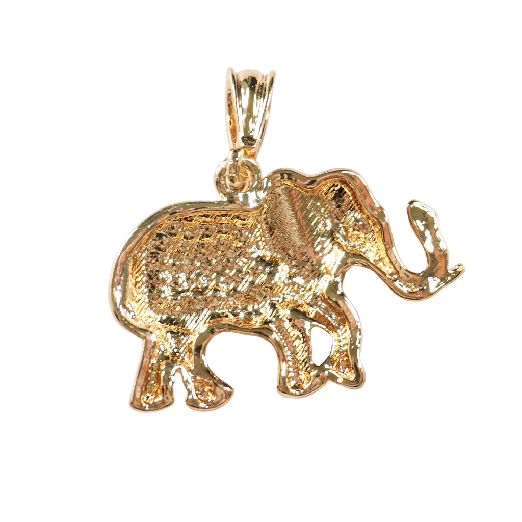 Lucky Prism Elephant Pendant | 18K Gold Filled Cubic Zirconia Elephant Charm