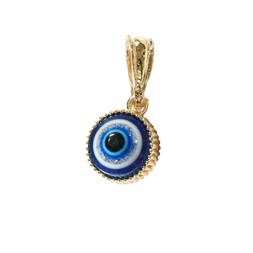 Guardian Round Evil Eye Pendant | Oro Laminado Gold Charm