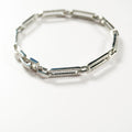 Celeste Pavé Paperclip Bracelet | Gold & Silver Cubic Zirconia Bracelet