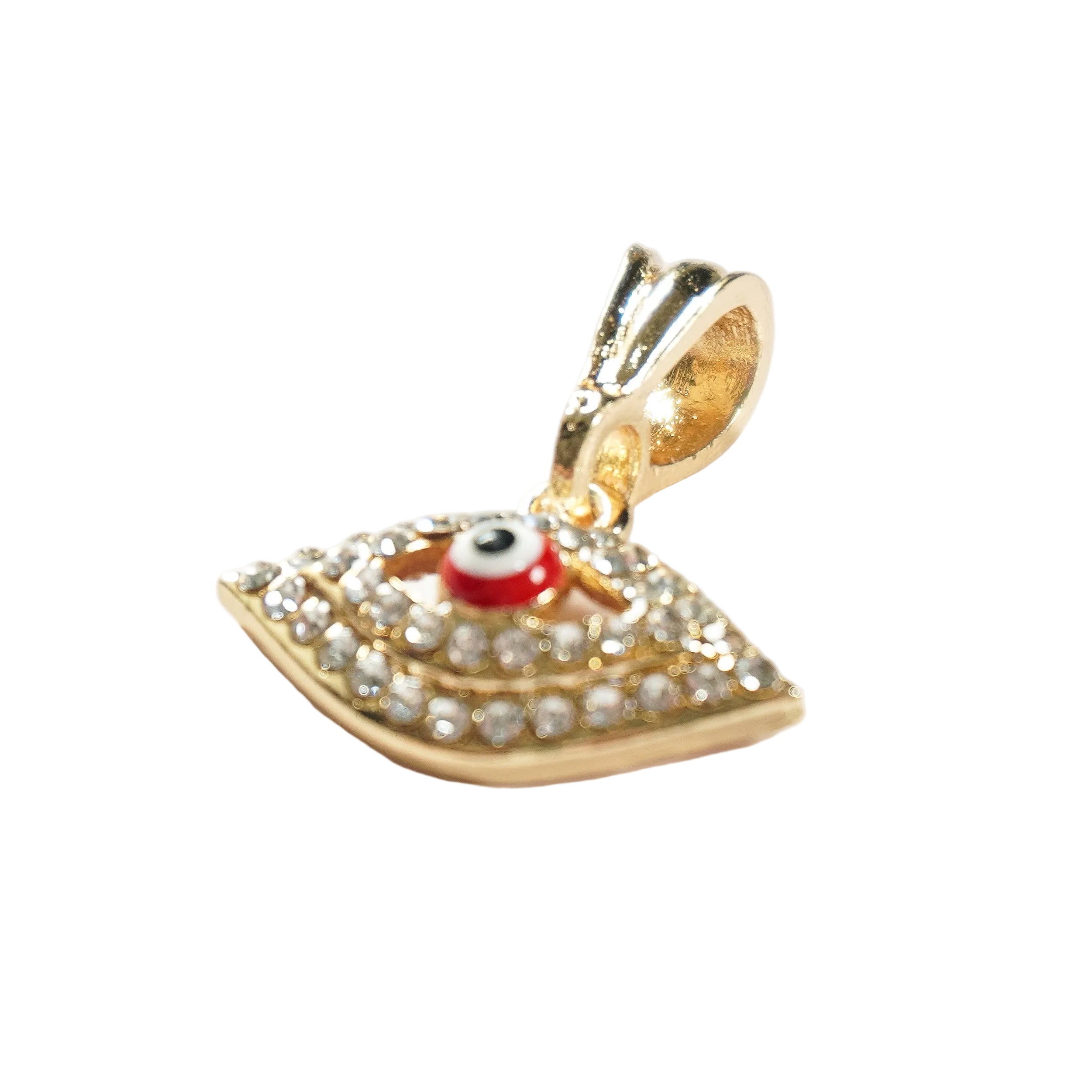 Pavé Evil Eye Pendant | Gold-Tone Protective Charm Necklace Pendant