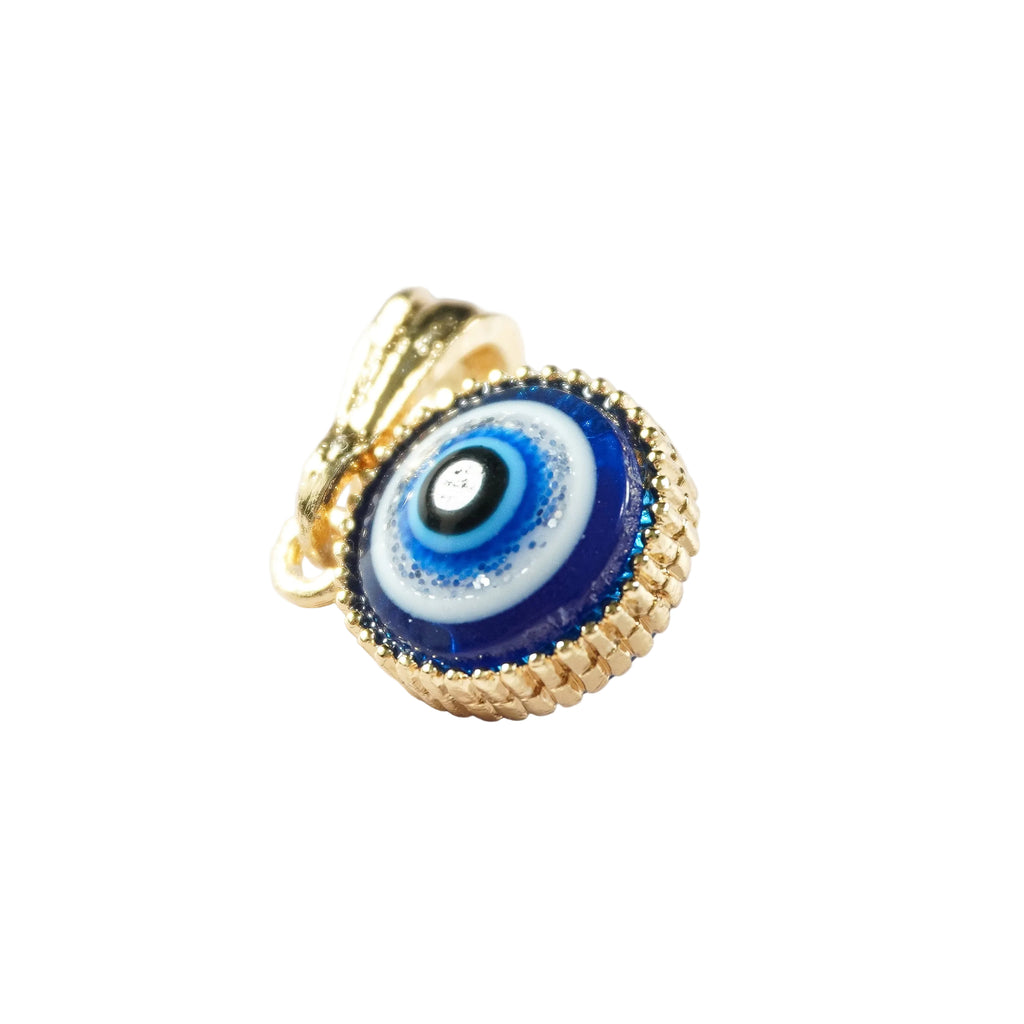 Guardian Round Evil Eye Pendant | Oro Laminado Gold Charm