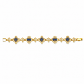 Esmeralda Bloom Green CZ Clover Bracelet | Gold-Tone Floral Bracelet